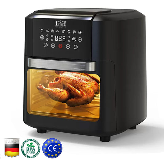 Friteuse à Air 12L avec Four et Rôtissoire en Acier Inoxydable