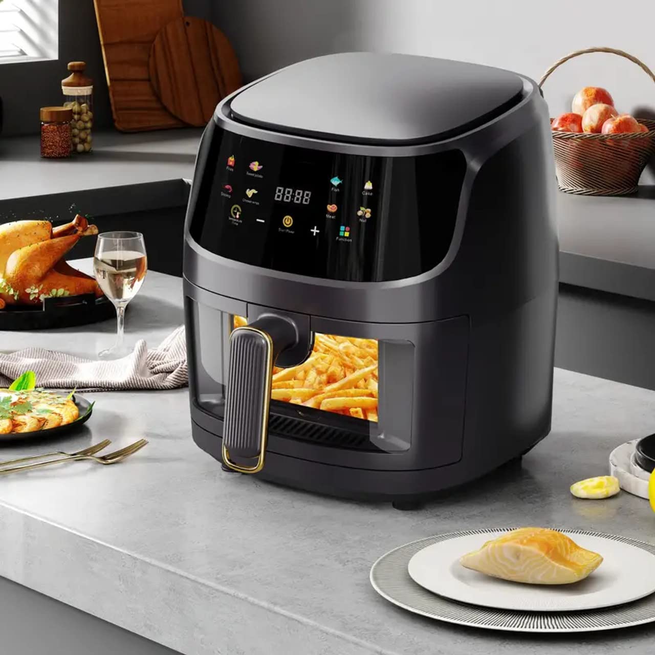 Friteuse à Air 2400W 8L Original Germany Technology