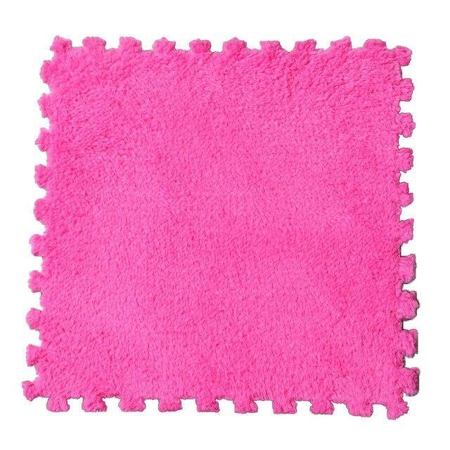 Mini Tapis en Mousse rose-fuchia