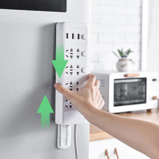 Fixateur rallonge de prise auto-adhésif mural autocollant organisateur - Home Gadgets